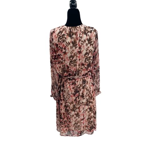 Coldwater Creek Pink Animal Print Wrap dress Size 12 - Picture 3 of 5